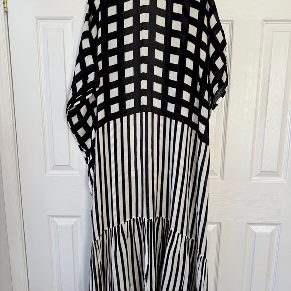 Free People Black and White Kimono swim cover up - Picture 5 of 6